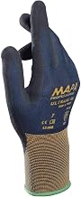MAPA Ultrane 500 Grip & Proof Nitrile Palm Coated Gloves by MAPA Professional – Knit Liner, Black, Model 34500049