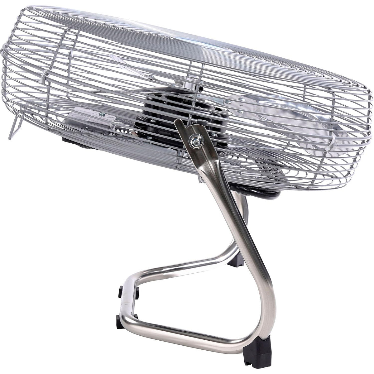 18" Diameter Industrial Floor Fan with Pivoting Head by Global Industrial – 21"L x 20.25"W x 7.5"H, Aluminum, Black/Gray/Silver, Model 258324