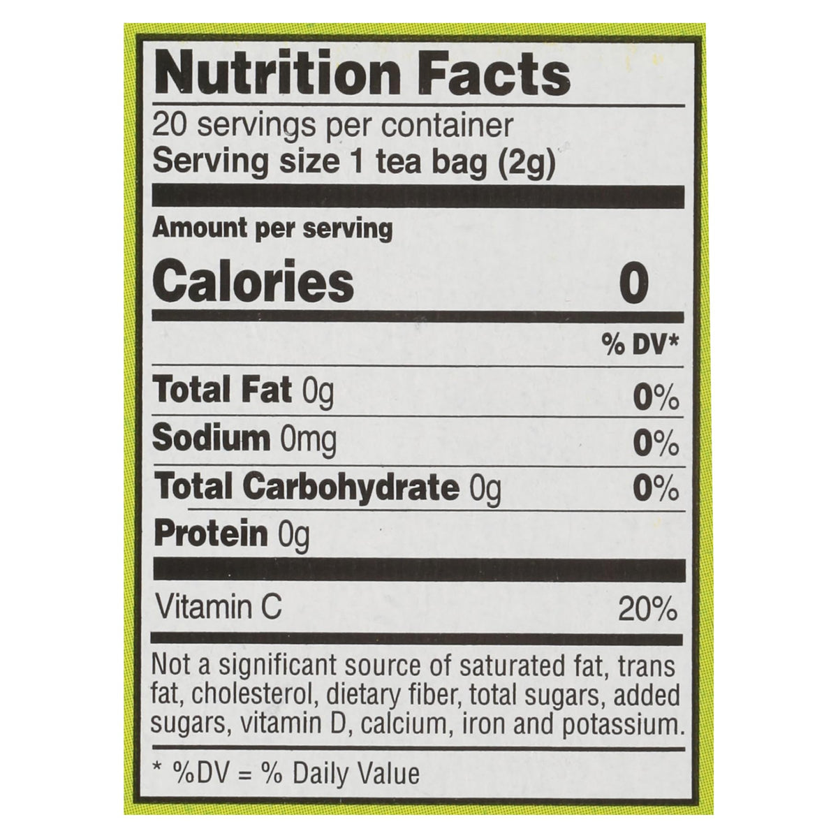 Celestial Seasonings Authentic Green Tea / 20 Count (Pack of 6) / Natural Herbal
