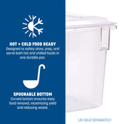 Storplus Food Storage Container with Stackable Design for Catering by Carlisle FoodService Products – 21.5 Gallon Container, 21.5 gallons, Plastic, CLEAR, Model 1062407