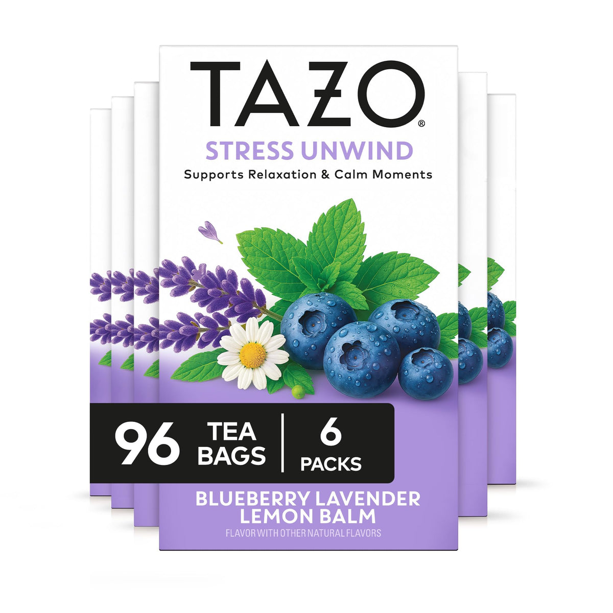 TAZO Blueberry Lavender Lemon / 16 Count (Pack of 6) / 1 Herbal
