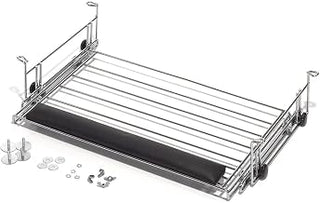 Nexel Wire Keyboard Drawer Shelf, Chrome Finish, 25¼"W x 15"D x 4¼"H