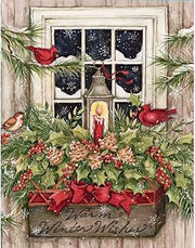Lang, Window Box Snow Christmas Cards by Susan Winget