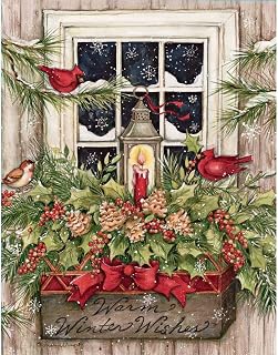 Lang, Window Box Snow Christmas Cards by Susan Winget