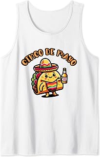 Funny Cinco De Mayo Mexican Fiesta Taco And Beer Tank Top