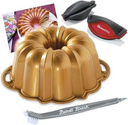 Nordic Ware Original Gold Bundt Cake Pan - Cleaning Tool & Pot Holder Set