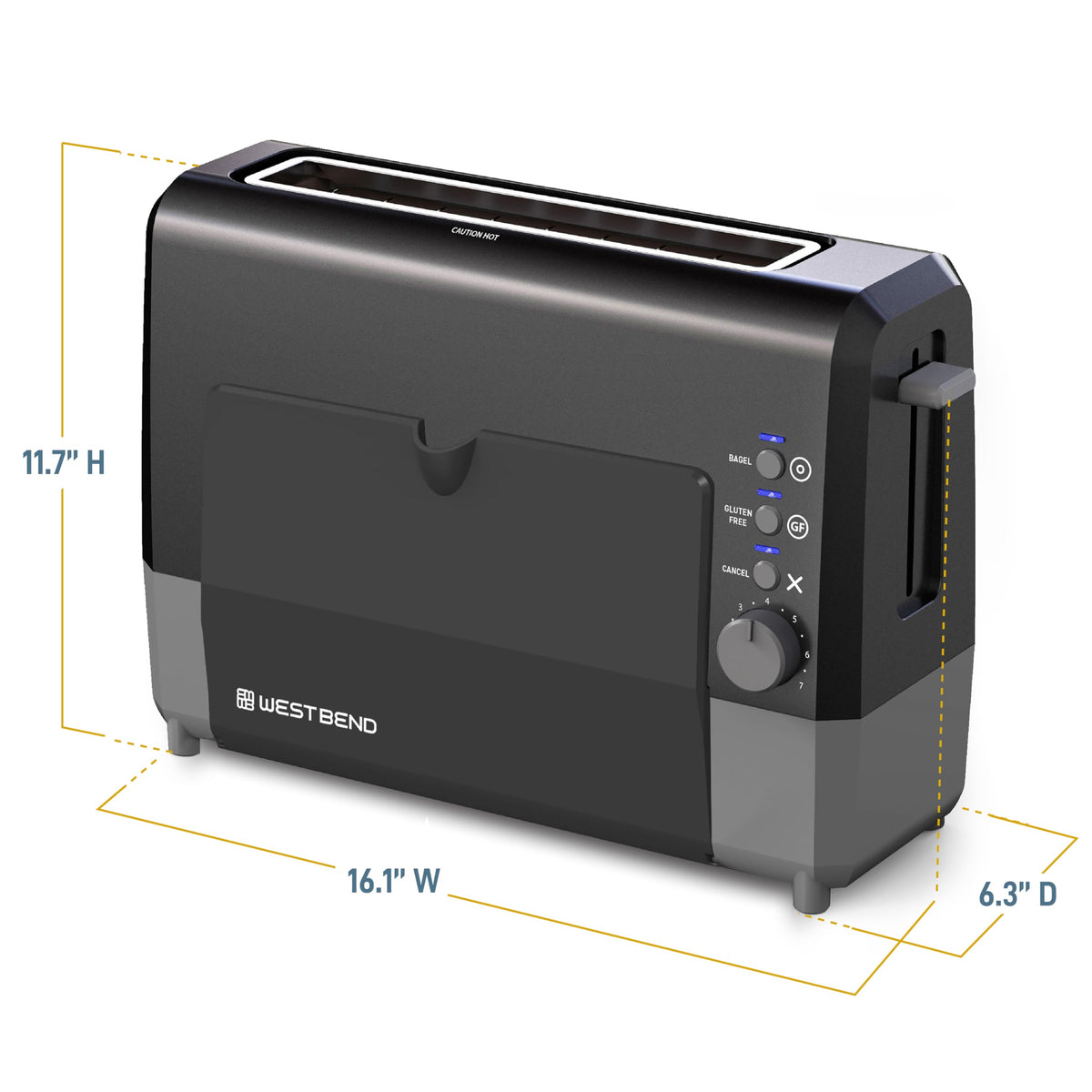 West Bend 2-Slice / Black / QuikServe Toasters