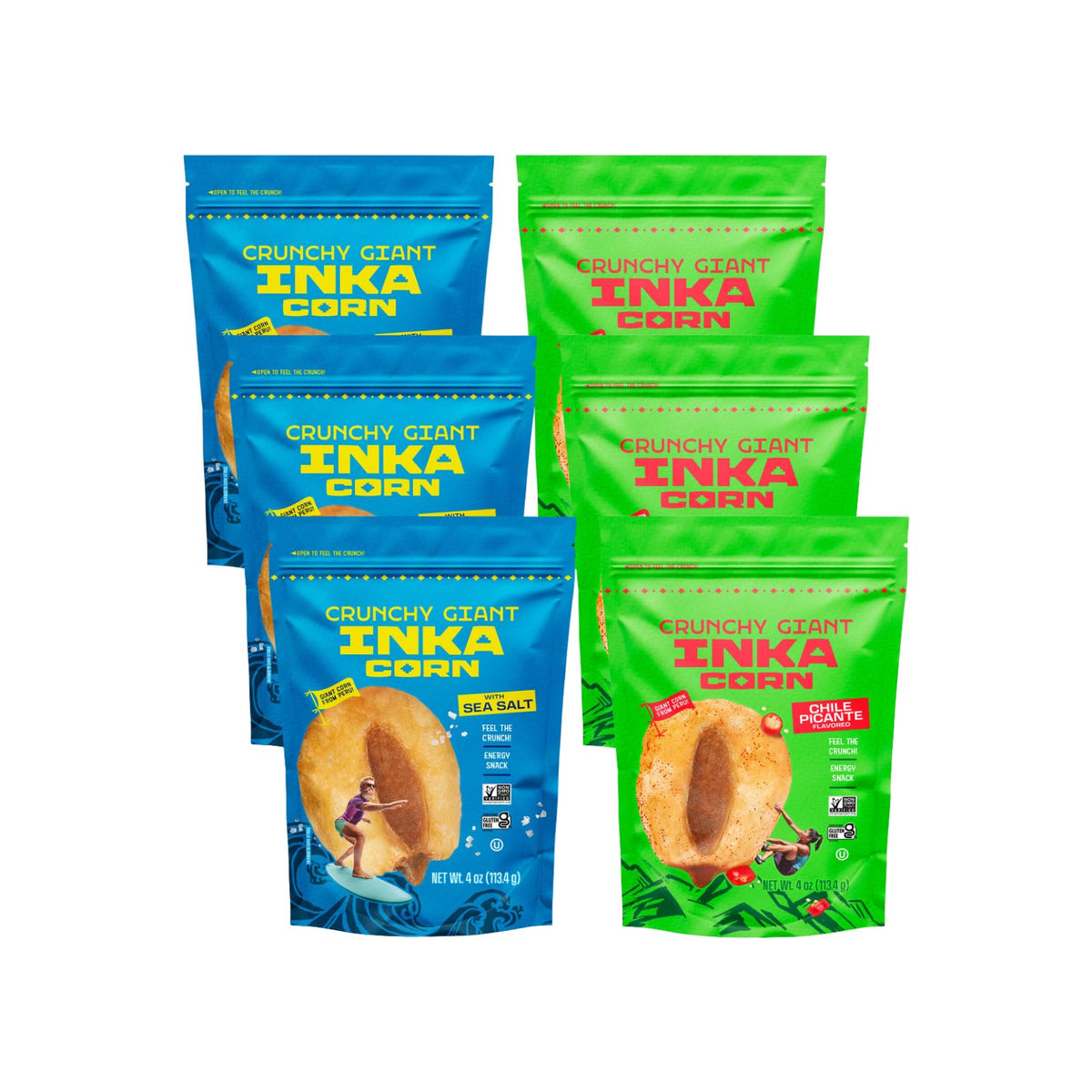Inka Crops Original + Chile Picante / 4 Ounce (Pack of 6) / 6 Potato