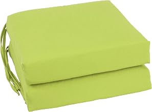 Blazing Needles Twill Chair Cushion, 16 x 16, Mojito Lime 2 Count