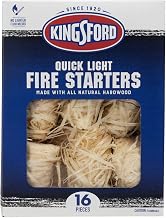 Kingsford Quick Light Fire Starter Rolls, All Natural Hardwood with Paraffin, Water Resistant Easy Lighting, Charcoal Grills Smokers Campfires Fireplaces, 16 Count