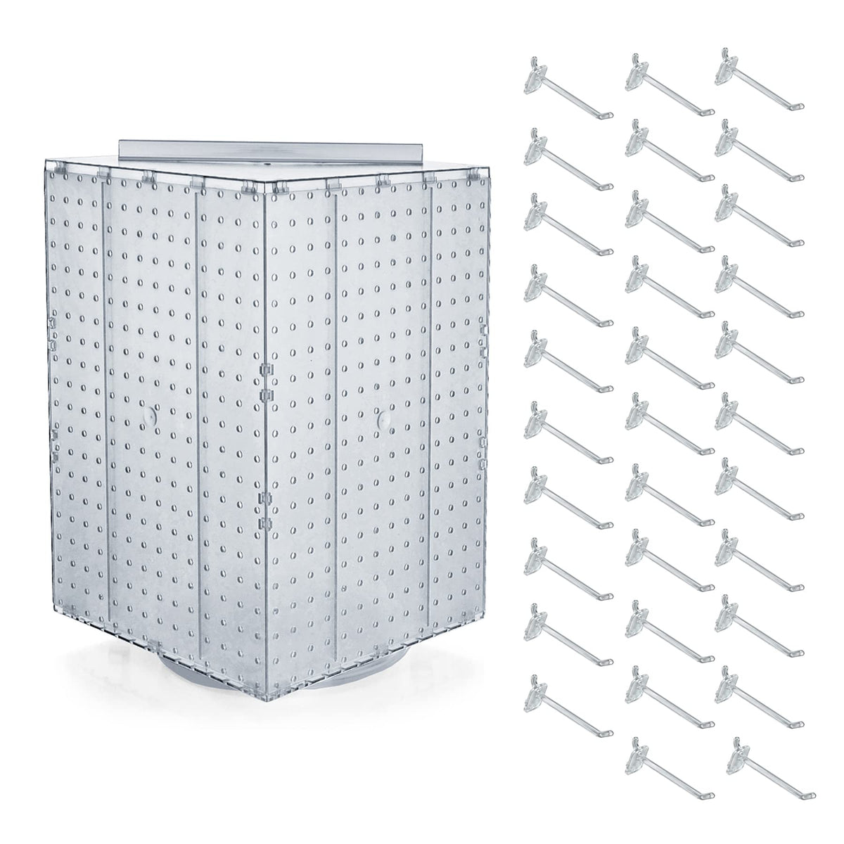 Azar Displays Pegboard + Hooks / Clear / 14 inches Pegboard Hooks