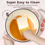 Umite Chef Enameled Cast Iron Dutch Oven, 5 Quart Capacity, Pink