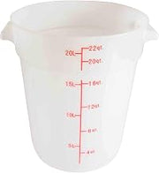 Thunder Group 22 quart round food storage container, pp, white, comes in each