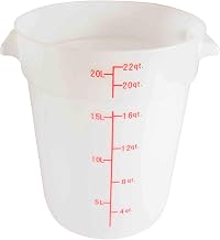 Thunder Group 22 quart round food storage container, pp, white, comes in each