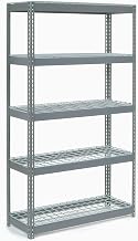 Boltless Extra Heavy Duty Shelving 48" W x 12" D x 60" H by Global Industrial – 12"L x 48"W x 60"H, Alloy Steel, Grey, Model 255463