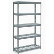 Boltless Extra Heavy Duty Shelving 48" W x 12" D x 60" H by Global Industrial – 12"L x 48"W x 60"H, Alloy Steel, Grey, Model 255463