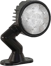 Buyers Products 1492125 Articulating Round LED Flood Light 5 Inch Clear | Dual Swivel Positioning And IP67 Protection Deliver Wide, Reliable Visibility For Work Trucks, Trailers, And Off-Road Use