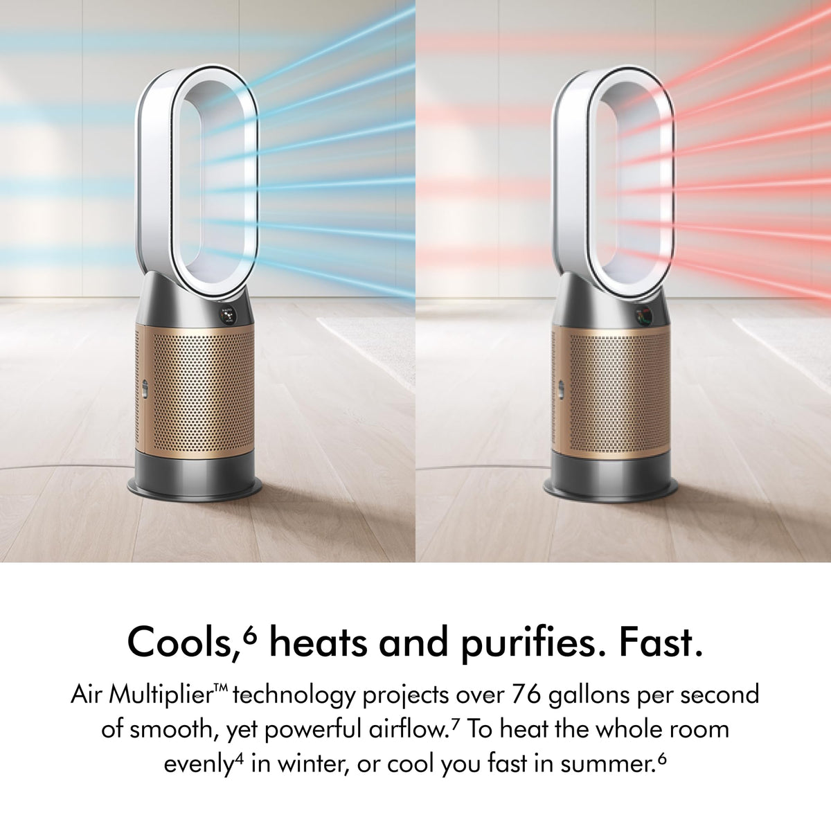 Purifier Hot+Cool De-NOx by Dyson – Large, White/Gold, Model HP2