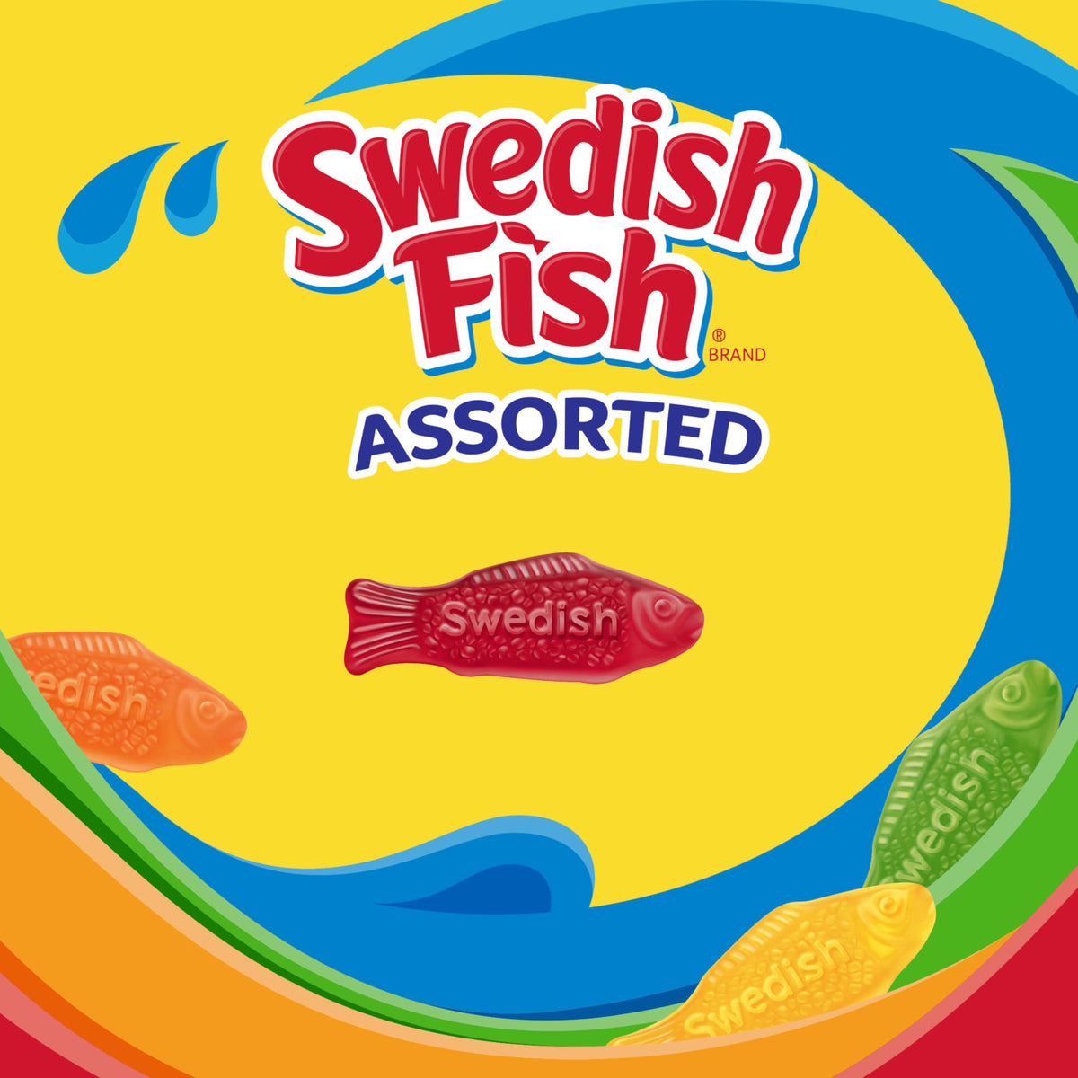 Assorted Soft & Chewy Gummy Candy by Swedish Fish – 3.5 Ounce (Pack of 12), Assorted,Red, Pack of 12, Model 70462098365