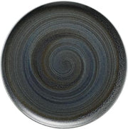 G.E.T. 11" x 11" Aqua Corona Lagoon Coupe Porcelain Plate (Set of 12)