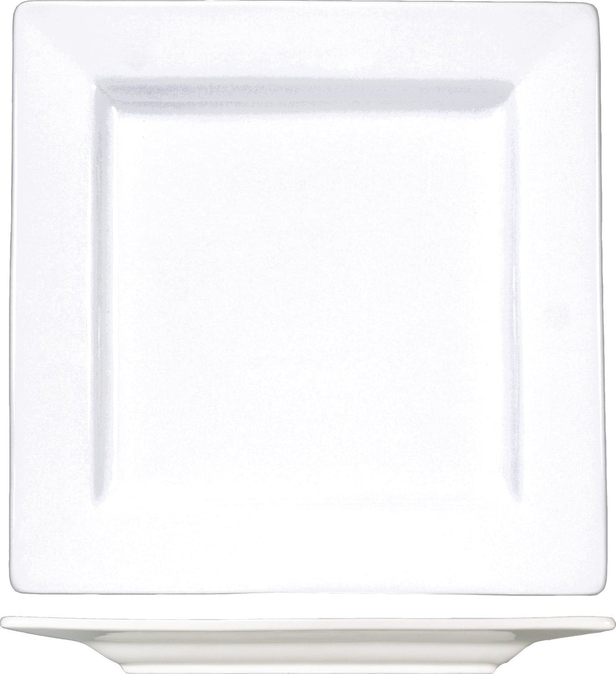 Elite Square Plate 6-1/4-Inch 36-Piece White by ITI – Large, Stoneware, White, Model EL-6
