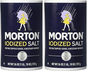 Morton Iodized Round, Food Service, 26 oz (Pack of 2)