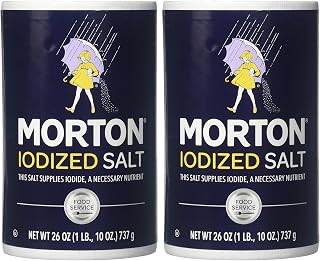 Morton Iodized Round, Food Service, 26 oz (Pack of 2)