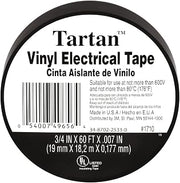 3M 49656 "Tartan" Vinyl Black Plastic Electrical Tape