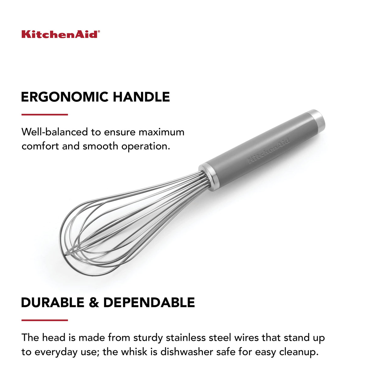 KitchenAid Gray / 10.5-Inch (Pack of 12) / Classic Whisks