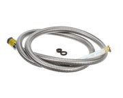 68-Inch Flexible Stainless Steel Hose by T&S Brass – not_applicable, 1.0 load, Polished chrome plated brass end fittings and stainless steel hose, Model B-0068-H2A