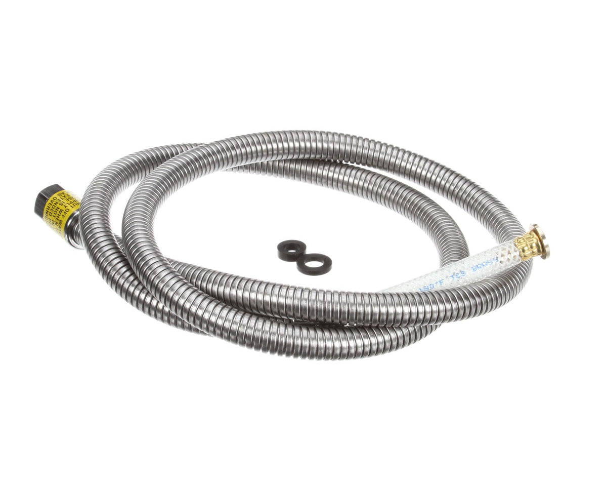 68-Inch Flexible Stainless Steel Hose by T&S Brass – not_applicable, 1.0 load, Polished chrome plated brass end fittings and stainless steel hose, Model B-0068-H2A