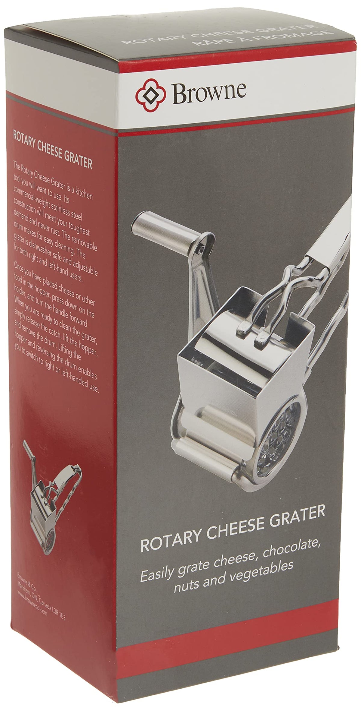 Foodservice Rotary Grater by Cuisipro – Stainless Steel, Silver, Model 489744-746607