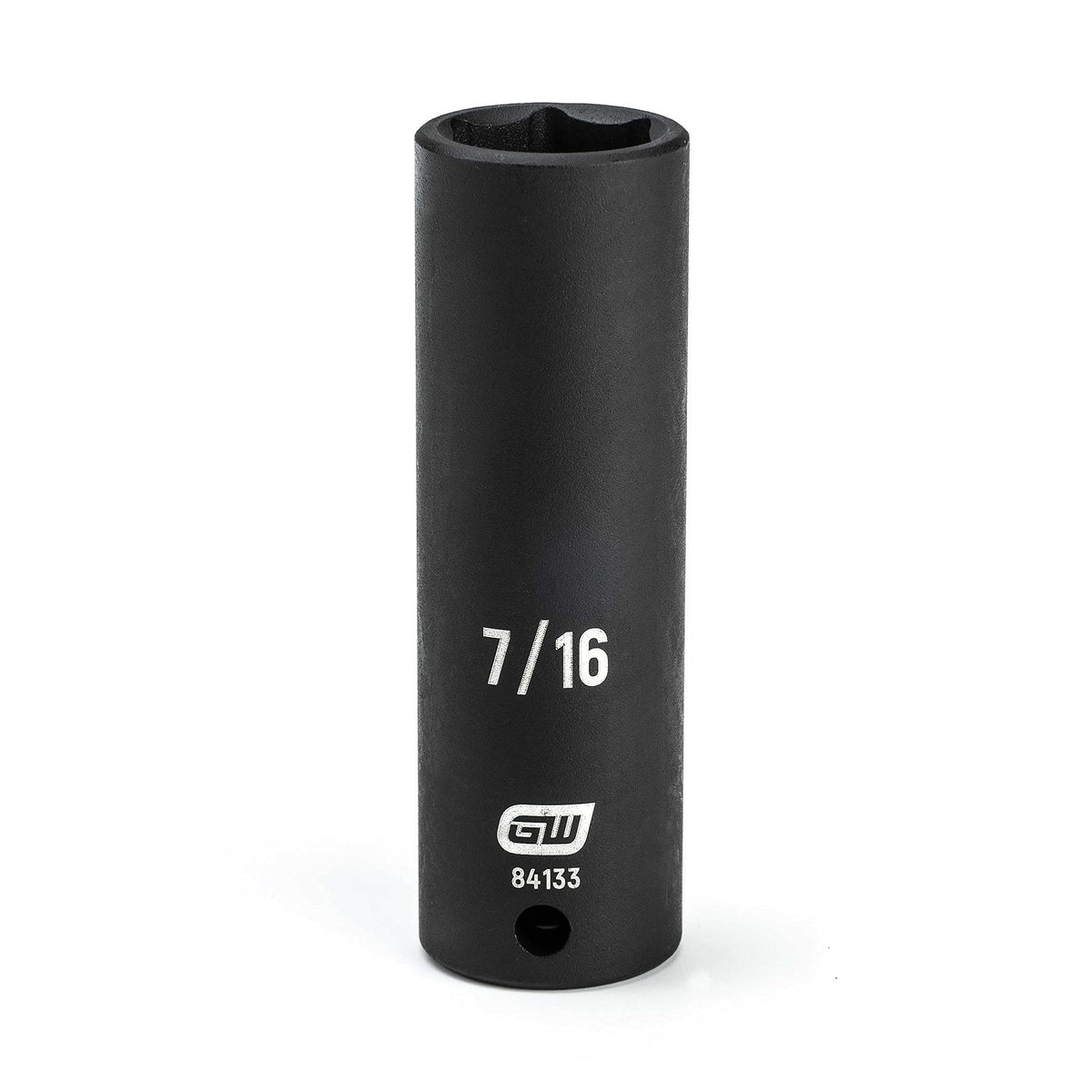 1/4" Drive 6 Point Deep Impact SAE Socket 7/16" by GEARWRENCH – One Size, Alloy Steel, Manganese Phosphate, Model 84133