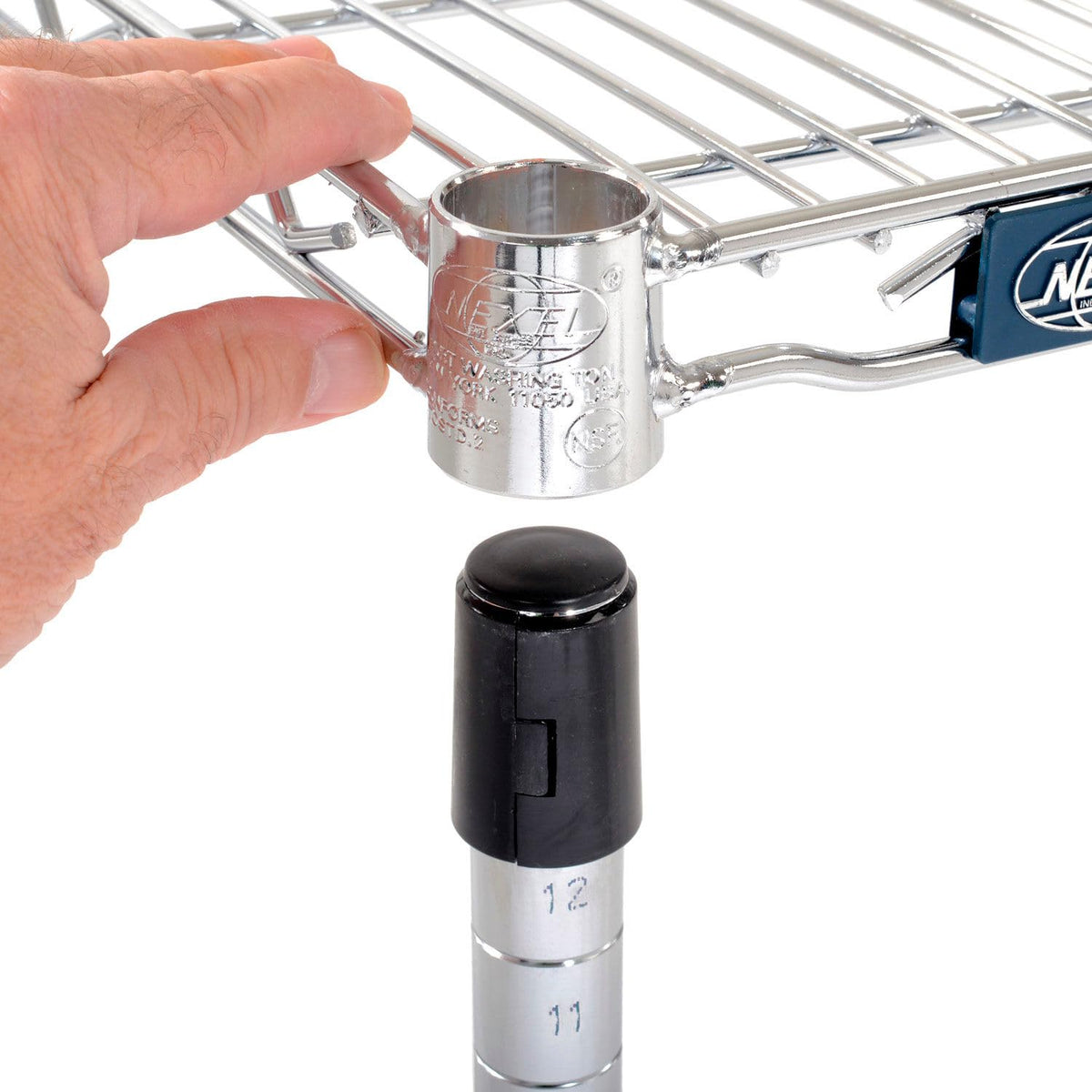 Chrome Wire Dunnage Rack by Nexel – Wire, Silver, Model P1424C