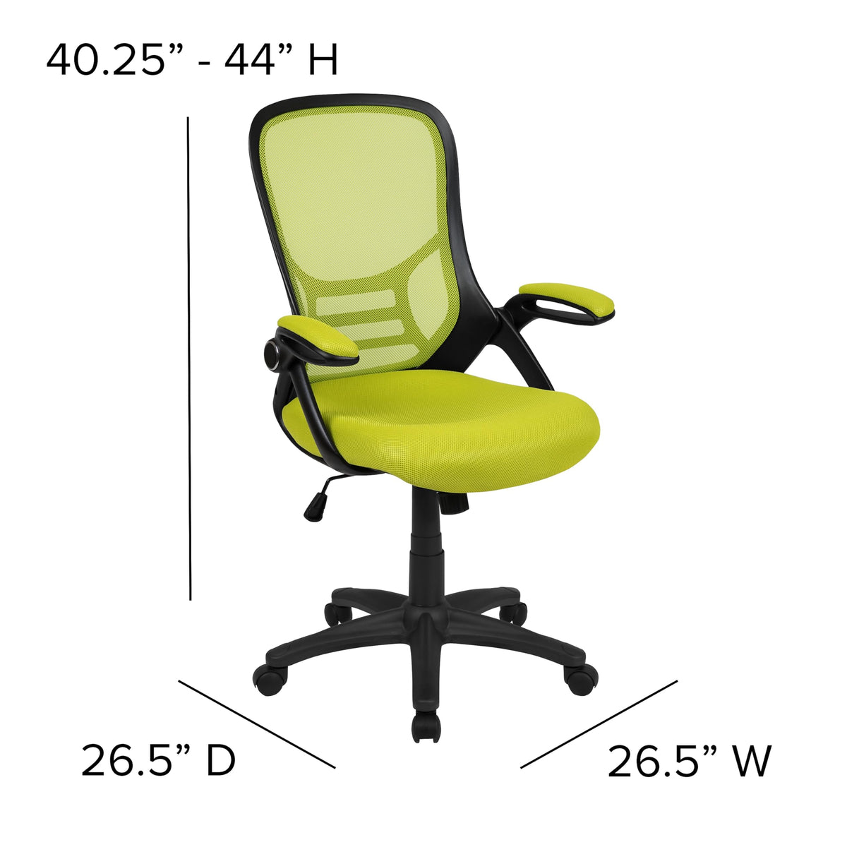 Flash Furniture Green / Set of 1 / Contemporary Home Office Desk Chairs