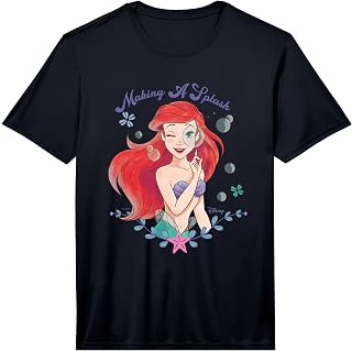 Disney The Little Mermaid Ariel Making A Splash Retro Performance T-Shirt