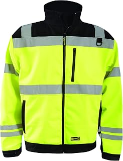 OccuNomix Hi-Vis Soft Shell Jacket, Weatherproof Class 3, Yellow, M