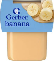 Gerber Stage 2 Banana Puree Baby Food, 4 Oz, 2 Pack