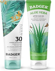 Badger SPF 30 Mineral Daily Sunscreen and Organic Aloe Vera Gel
