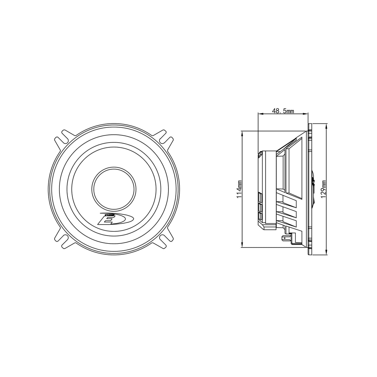Alpine Single / Black / 1 Coaxial Speakers