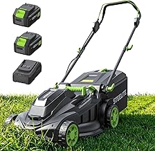 Steelite 40V 17 Inch Electric Lawn Mower Cordless, Brushless Motor, 6-Position Height Adjustment, 2-in-1 Bagging & Mulching, Includes 2 x 4.0Ah Batteries and Battery Charger