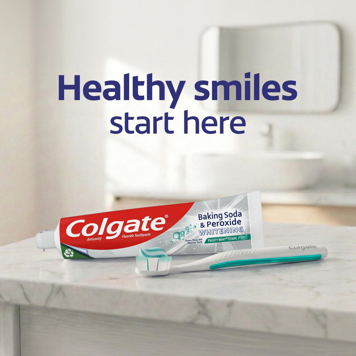 Baking Soda and Peroxide Whitening Toothpaste Gel by Colgate – 6 Ounce (Pack of 3), Frosty Mint, Pack of 3, Model US06842A