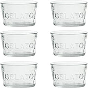 Glass Gelato Cups by 10 Strawberry Street – 7-oz, 7.0 fluid_ounces, Glass, Clear, Pack of 6