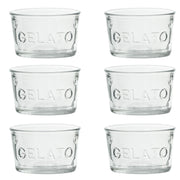Glass Gelato Cups by 10 Strawberry Street – 7-oz, 7.0 fluid_ounces, Glass, Clear, Pack of 6