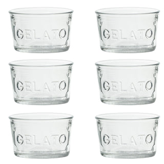 Glass Gelato Cups by 10 Strawberry Street – 7-oz, 7.0 fluid_ounces, Glass, Clear, Pack of 6