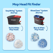 EasyWring Spin Mop Microfiber Refill by O-Cedar – 1 Count (Pack of 1), Microfiber, White, Model 148474