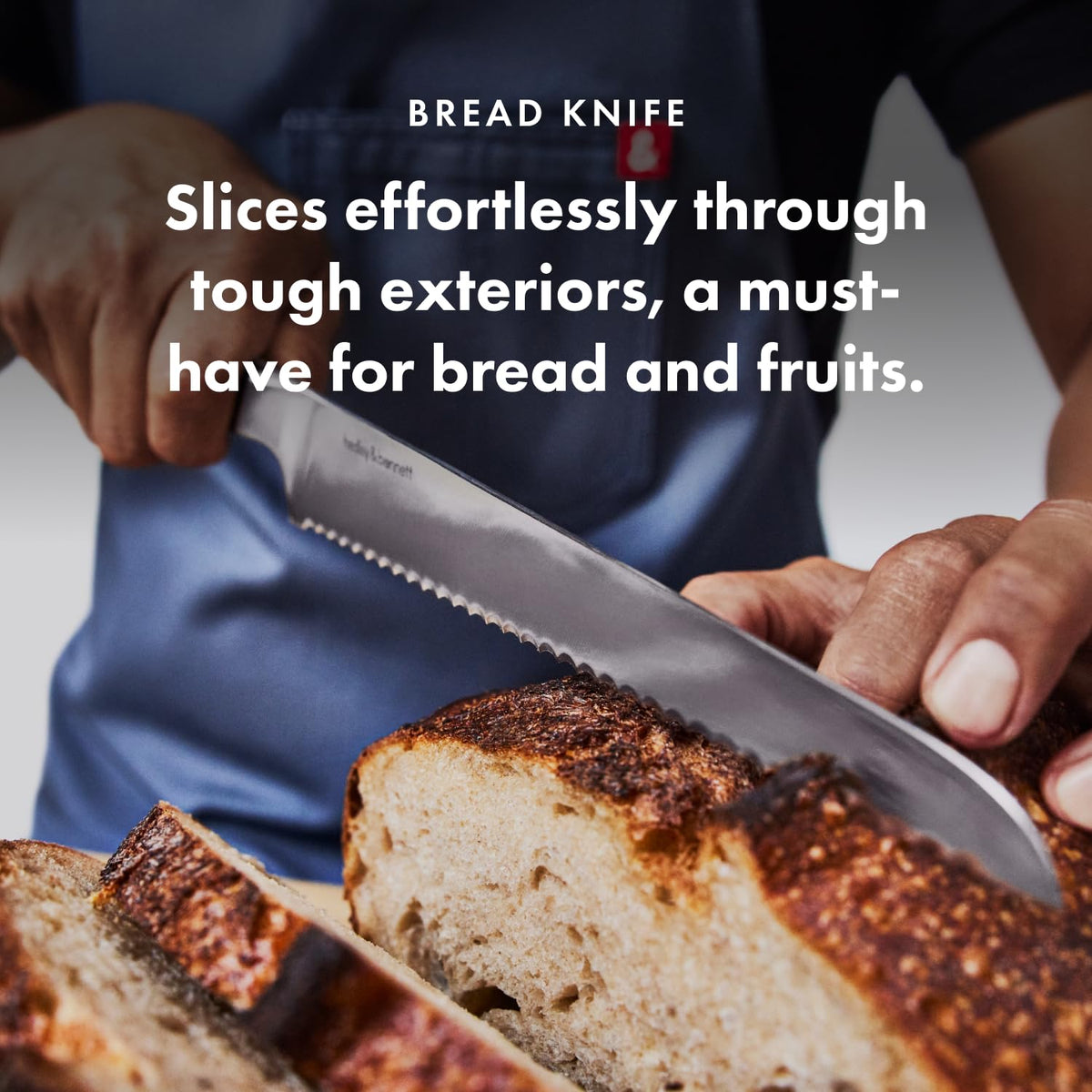 Kitchen Knife Set by hedley & bennett – 13.5" Bread Knife, Beskar, Pack of 3, Model BUND-KNF-06