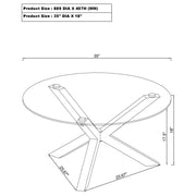 35" Easy-Care Coffee Table by VUSVAB – Metal, Chrome