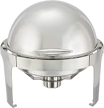 Thunder Group Capacity Chafer with Brass Plated Handle, 6-Quart