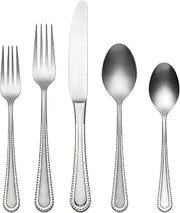 Oneida Hartwell Vintage 42-Piece 18/0 Silverware Set for 8, Flatware | silver, dishwasher safe | includes serving spoons and utensil set | cutlery set for kitchen and dining